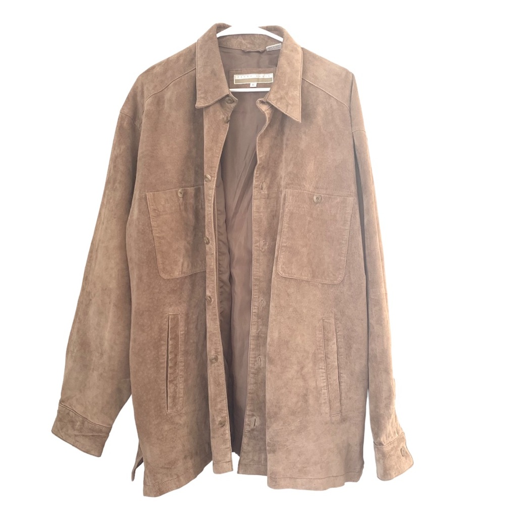 Perry Ellis Men's Brown Suede Jacket